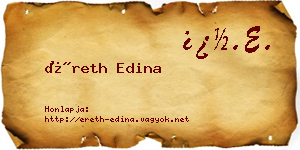 Éreth Edina névjegykártya